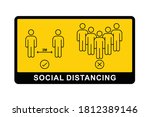 social distance icon thin line... | Shutterstock .eps vector #1812389146