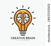 creative brain in line icon ... | Shutterstock .eps vector #1842533503