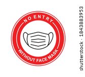 no entry without face mask icon ... | Shutterstock .eps vector #1843883953