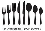 spoon  forks  knife icon ... | Shutterstock .eps vector #1934109953