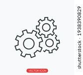 gear icon  gear settings thin... | Shutterstock .eps vector #1938390829