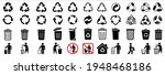 Recycle Icon And Trash Symbol ...