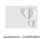 paper cut art heart or love... | Shutterstock .eps vector #2149853843