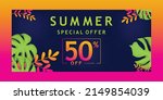 summer sale social media banner ... | Shutterstock .eps vector #2149854039