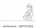 single continuous line drawing... | Shutterstock .eps vector #1897574056