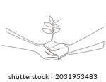 continuous one line drawing two ... | Shutterstock .eps vector #2031953483