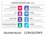 set of 8 white startup strategy ... | Shutterstock .eps vector #1296562969