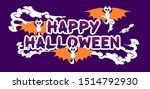 happy halloween greeting card... | Shutterstock .eps vector #1514792930