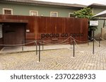 Small photo of Santa Cristina do Couto, Portugal, May 28, 2022: Pedra do Couto disco club main entrance, in Santo Tirso.