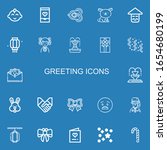 editable 22 greeting icons for... | Shutterstock .eps vector #1654680199