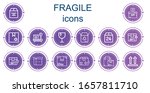 editable 14 fragile icons for... | Shutterstock .eps vector #1657811710