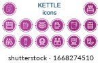 editable 14 kettle icons for... | Shutterstock .eps vector #1668274510