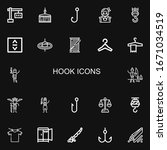 editable 22 hook icons for web... | Shutterstock .eps vector #1671034519