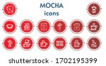 editable 14 mocha icons for web ... | Shutterstock .eps vector #1702195399