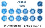 editable 14 cereal icons for... | Shutterstock .eps vector #1759146146