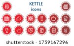 editable 14 kettle icons for... | Shutterstock .eps vector #1759167296