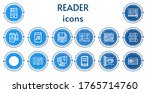 editable 14 reader icons for... | Shutterstock .eps vector #1765714760