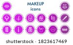 editable 14 makeup icons for... | Shutterstock .eps vector #1823617469