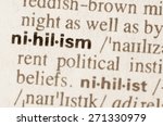 Small photo of Definition of word nihilism in dictionary