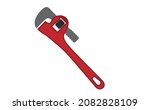 red pipe adjustable metal... | Shutterstock .eps vector #2082828109