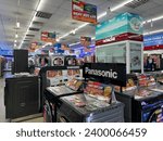 Small photo of Ho chi minh City, Vietnam - Dec 01, 2023 late afternoon at Cho Lon Electronics and Furniture Supermarket with a lot of promotion deals, Thu Duc city