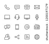 communication vector line icon... | Shutterstock .eps vector #1200197179