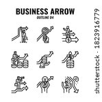 outline icon set of business... | Shutterstock .eps vector #1823916779