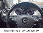 Small photo of Colombia, Bogota. December, 8 - 2023. Fender of a Volkswagen Golf Mk7 car - Image