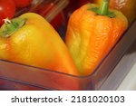 Yellow Bright Bell Peppers In A ...