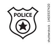 police badge icon in trendy... | Shutterstock .eps vector #1403537420