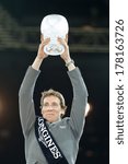 Small photo of Hong Kong -A?A? 23 February 2014 : Sweden rider Henrik von Eckermann celebrates after winning the Longines Grand Prix of Longines Hong Kong Masters 2014 at AsiaWorld-Expo in Hong Kong