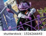 Small photo of Orlando, Florida. October 5, 2019. Count Von Count in Halloween Sesame Street Party Parade at Seaworld 7