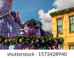 Small photo of Orlando, Florida. November 22, 2019. Count Von Count in Sesame Steet Party Parade at Seaworld 4