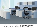 modern office room  | Shutterstock .eps vector #251704573