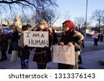 Small photo of Washington/USA – January 25, 2019 Demonstration in support of Iranian American journalist Marzieh Hashemi at the U.S. Courthouse in Washington.