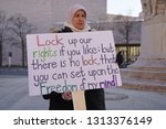 Small photo of Washington/USA – January 25, 2019 Demonstration in support of Iranian American journalist Marzieh Hashemi at the U.S. Courthouse in Washington.