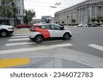 Small photo of San Francisco, CA – August 10, 2023: Cruise Robo-Taxis are now able to pick up paying passengers for rides in the city to the delight of some and the chagrin of others.