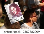 Small photo of Washington, DC – September 16, 2023: Protesters on the first anniversary of the death of Mahsa Jina Amini while in police custody call for revolution in Iran to replace the oppressive theocracy.