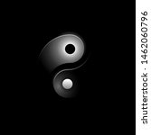 Yin And Yang On Black...
