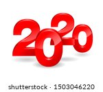 2020 3d   new year decorative... | Shutterstock .eps vector #1503046220