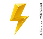 Lightning Bolt 3d Vector Icon   ...
