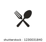 spoon and fork  restaurant icon ... | Shutterstock .eps vector #1230031840