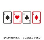 set of playing card icon sign... | Shutterstock .eps vector #1235674459