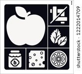set of 6 organic filled icons... | Shutterstock .eps vector #1222014709