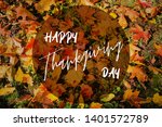 happy thanksgiving greeting... | Shutterstock . vector #1401572789
