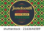 juneteenth freedom day. african ... | Shutterstock .eps vector #2163646589