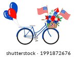 vector patriotic bicycle... | Shutterstock .eps vector #1991872676