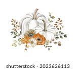 Watercolor Floral Pumpkins...
