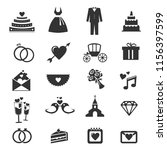 wedding icons collection | Shutterstock .eps vector #1156397599