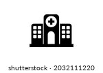 hospital icon. hospital flat... | Shutterstock .eps vector #2032111220